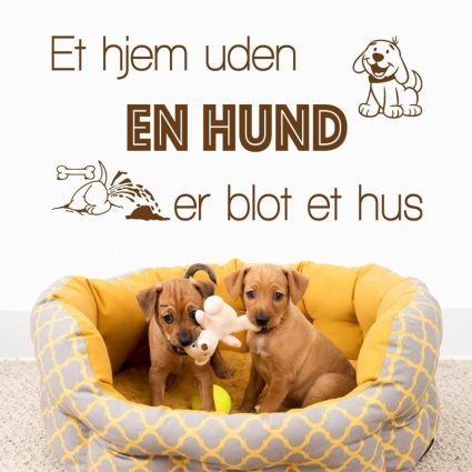 Hjem Med Hund - Wallsticker