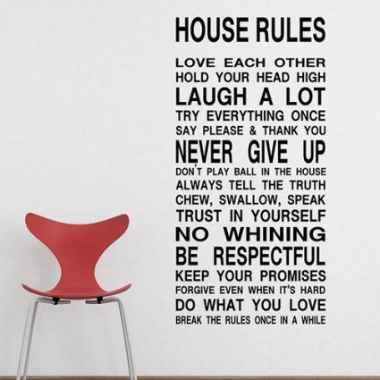 House Rules - Wallsticker