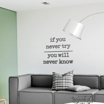 If You Never Try wallsticker af Alan Smithee, 41x49 cm