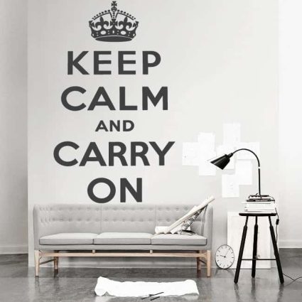 Keep Calm And Carry On - Wallsticker
