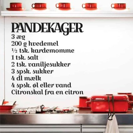 Pandekager - Wallsticker