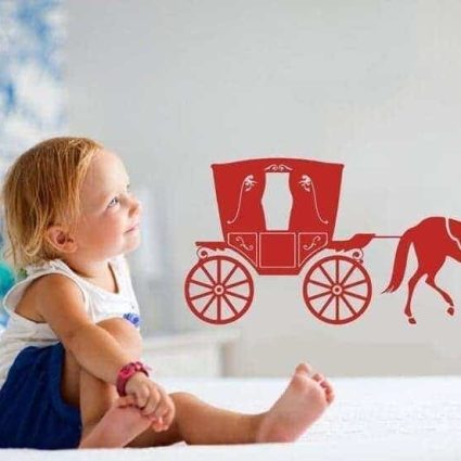 Prinsesse Hestevogn - Wallsticker