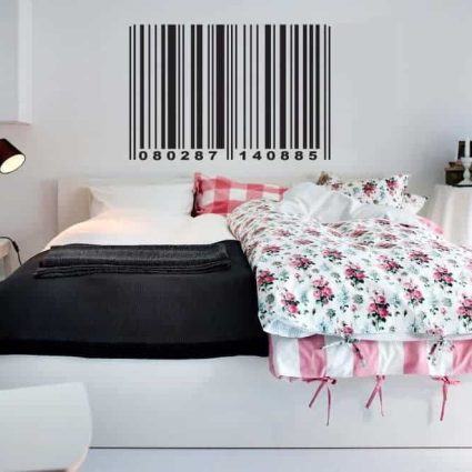 Stregkode Med Egne Tal - Wallsticker