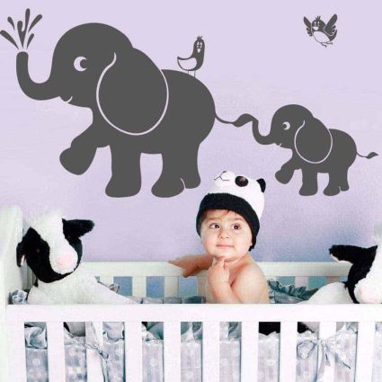 To Elefanter - Wallsticker